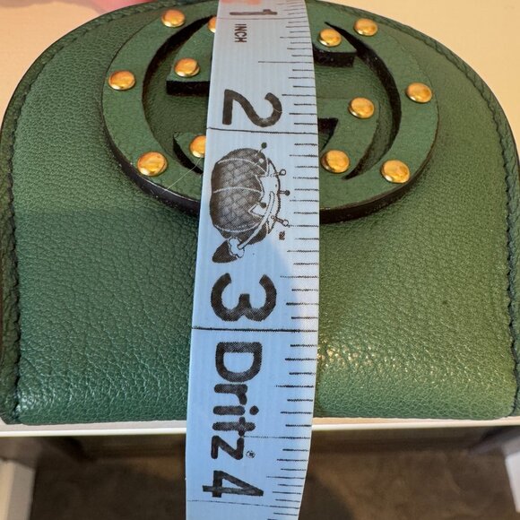 Authentic Gucci Emerald Green Soho Studded Leather Coin Purse - Picture 15 of 15
